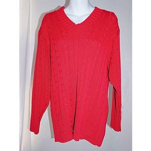 Escada Sport pink cable knit cotton sweater